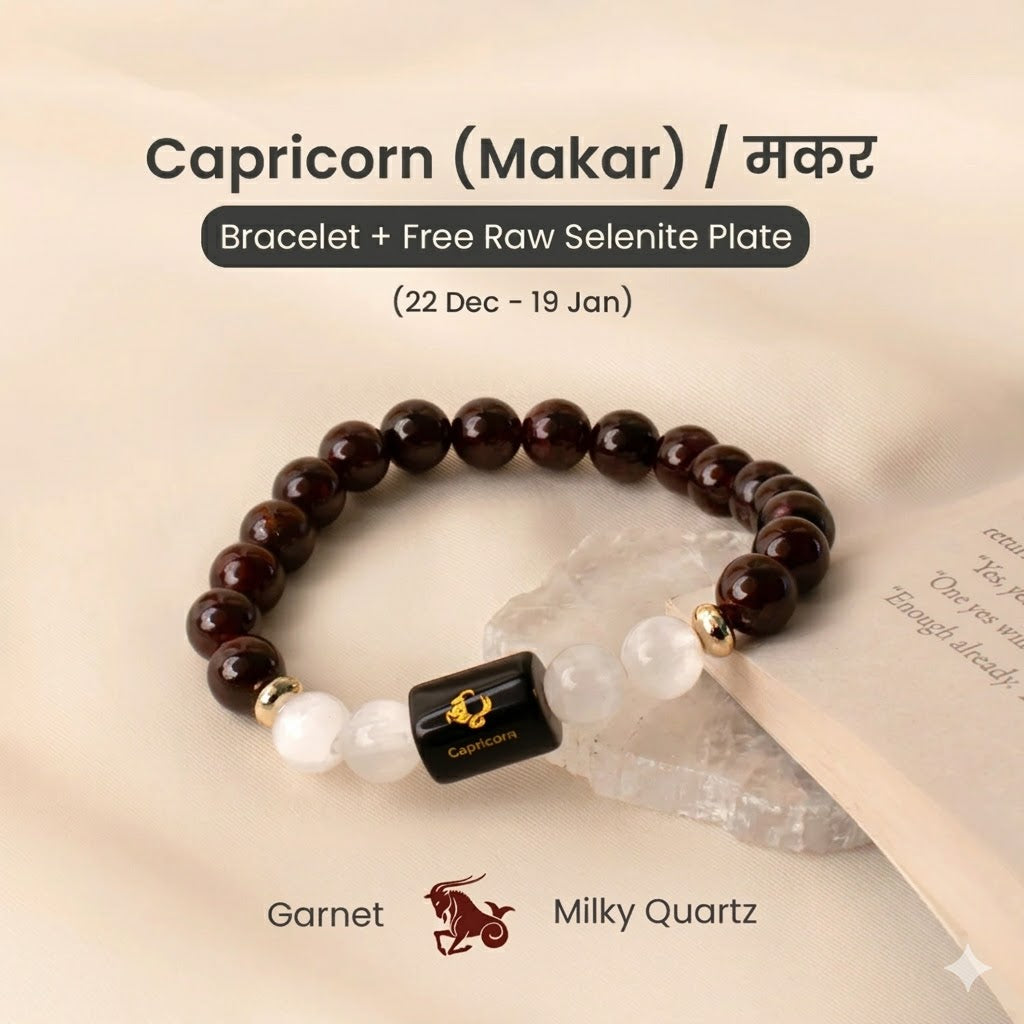 Capricorn (मकर राशि) Zodiac & DhanVriddhi Combo Bracelet