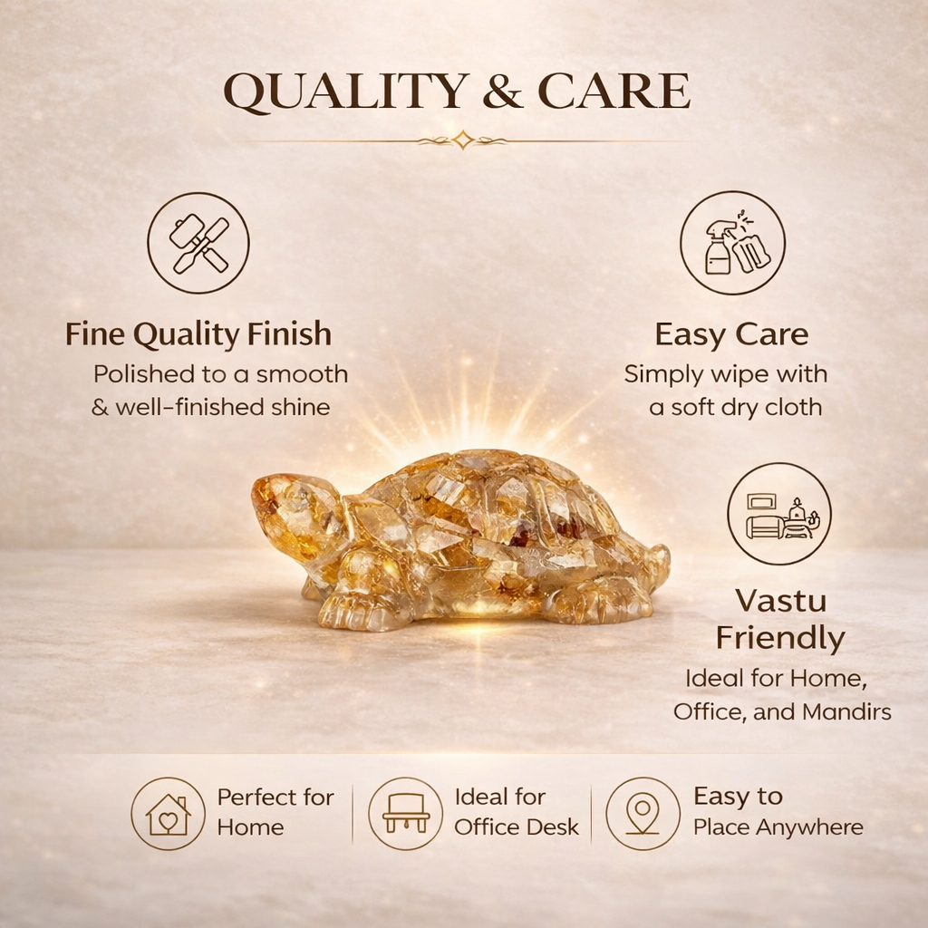 Vastu Citrine Tortoise (Kachhua)