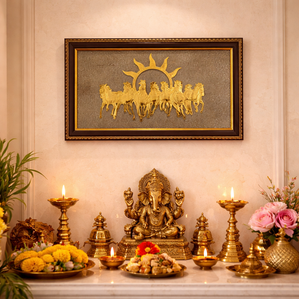 Pyrite 7 Horse Photo Frame Big