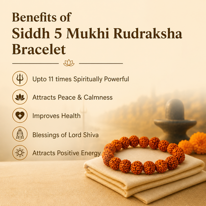 5 Mukhi Rudraksha Bracelet