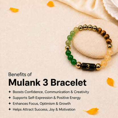 Mulank 3 Bracelet - Unlock Wisdom, Growth & Positive Energy