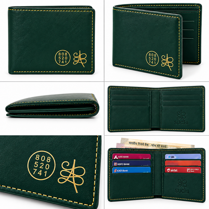 Premium Green Travel Wallet for Men & Women