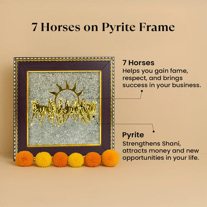 7 Horses Raw Pyrite Frame