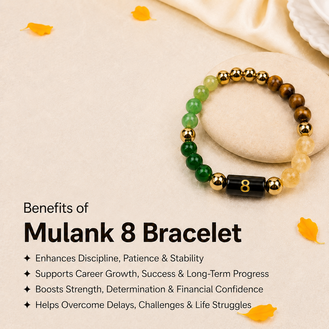 Mulank 8 Bracelet - Attract Stability, Strength & Success Energy