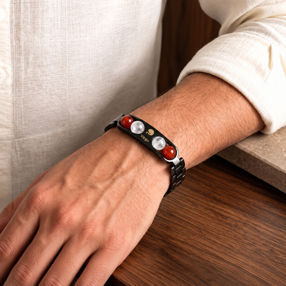 Virgo Zodiac Metal Bracelet with Free Raw Selenite Plate