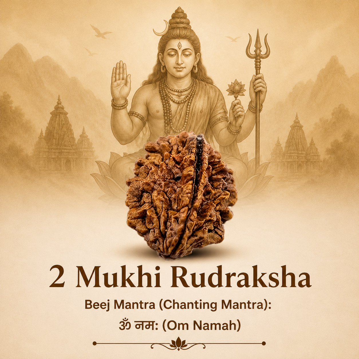 Nepal Origin 2 Mukhi Rudraksha