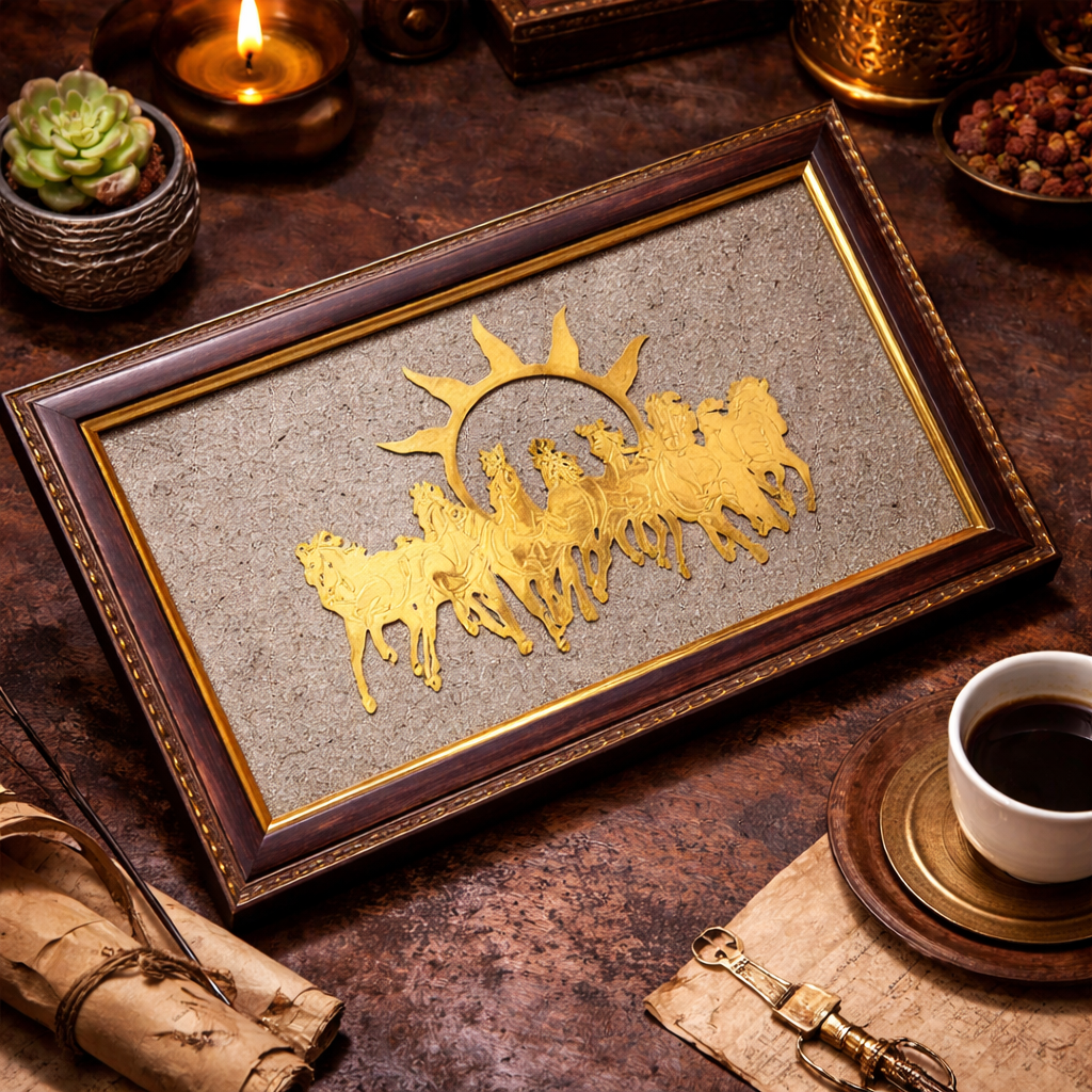 Pyrite 7 Horse Photo Frame Big