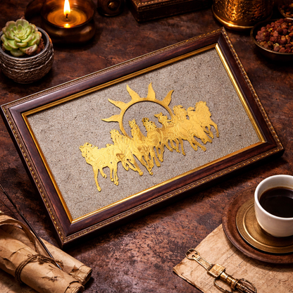 Pyrite 7 Horse Photo Frame Big