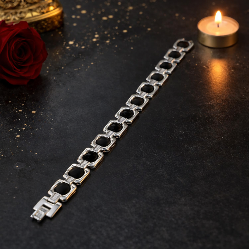 Metal Karungali Bracelet - Silver