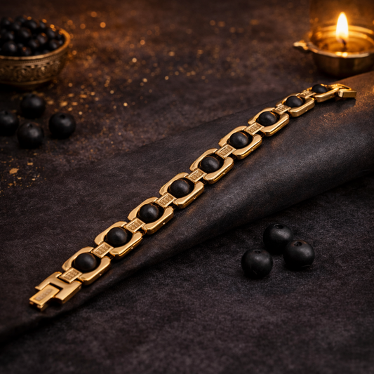 Metal Karungali Bracelet - Gold