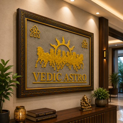 kashi sidh surya chariot frame With customized Name