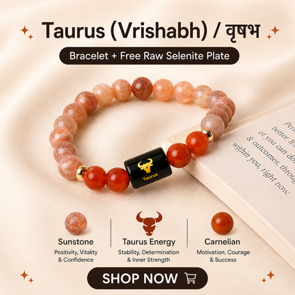 Taurus (वृषभ राशि) Zodiac & DhanYog Bracelet