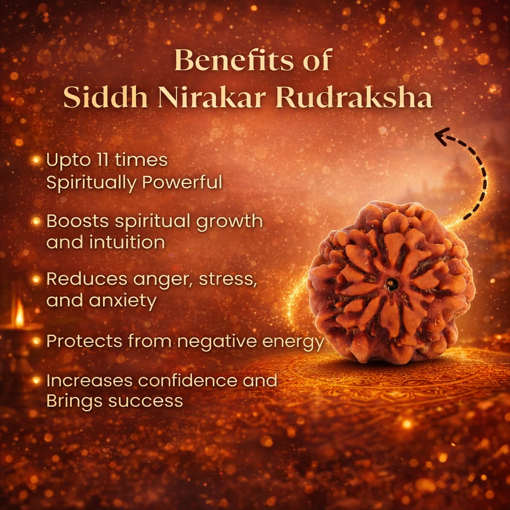 A rare Siddh Nirakar Rudraksha bead from Nepal, characterized by its naturally smooth surface with zero Mukhi lines. The mahogany-colored seed represents the formless aspect of Lord Shiva, symbolizing the infinite state of Shunya and pure spiritual potential.