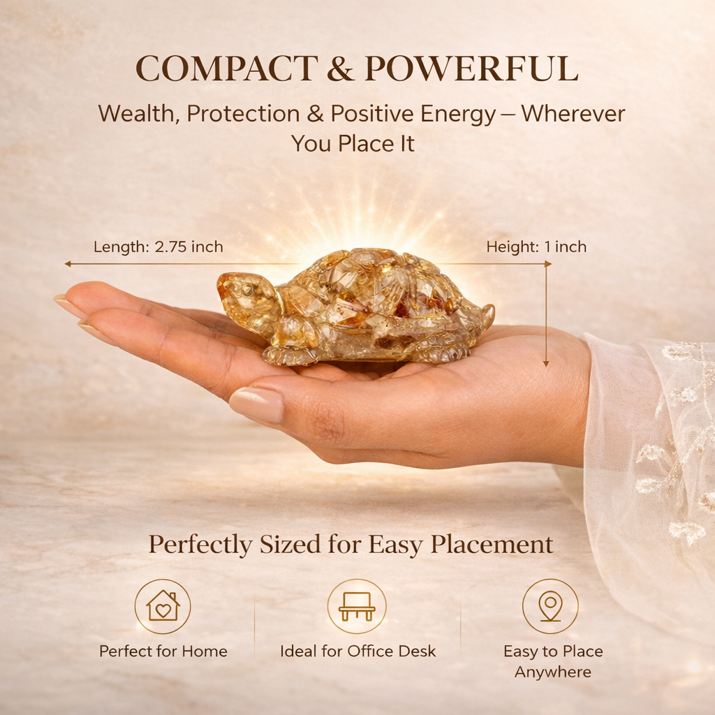 Vastu Citrine Tortoise (Kachhua)