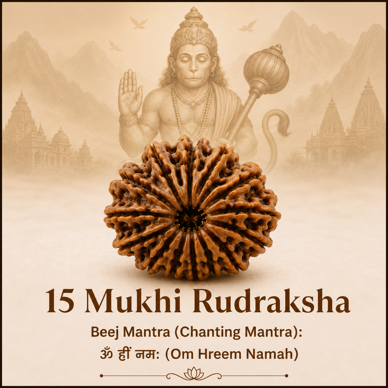 Siddh 15 Mukhi Rudraksha