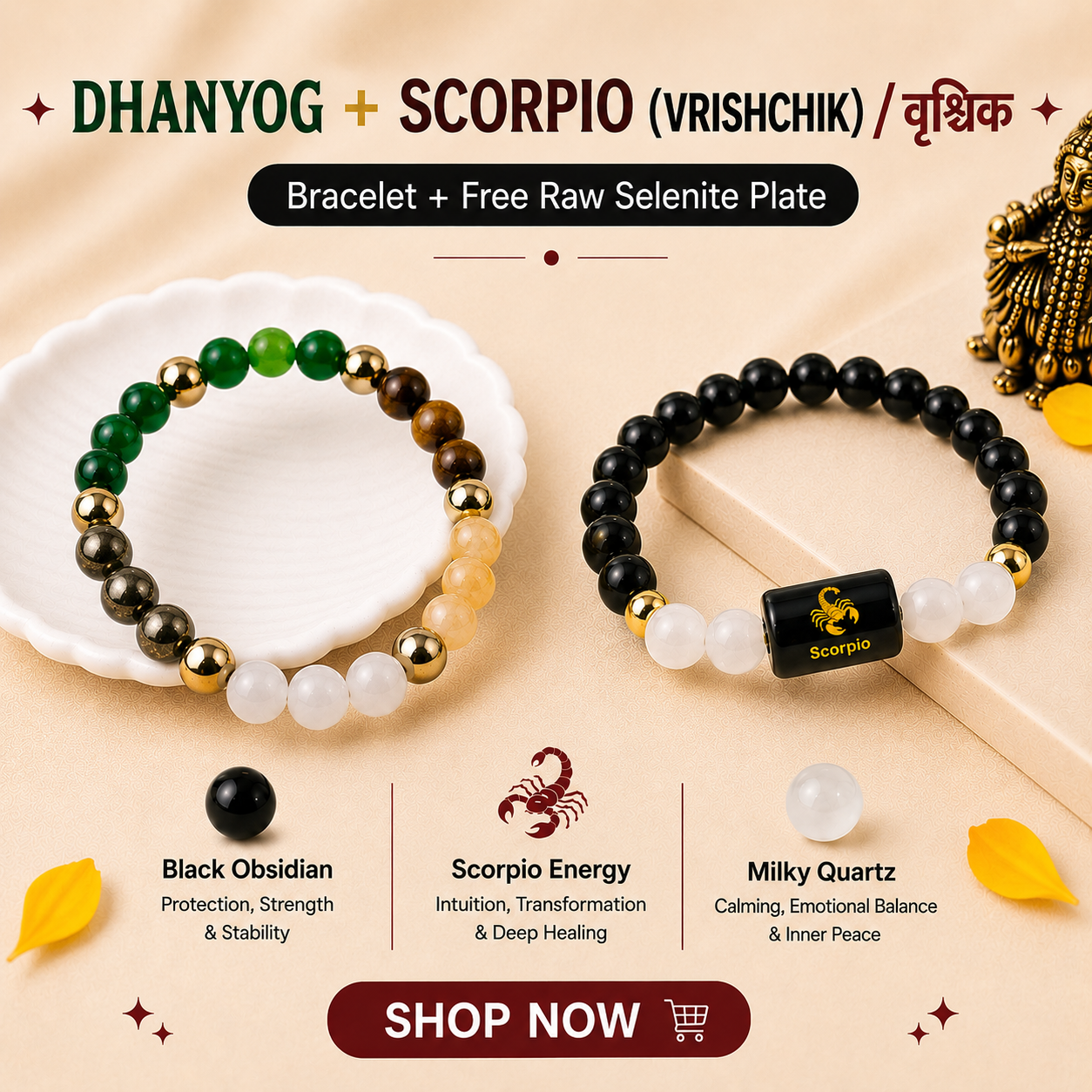 Scorpio (वृश्चिक राशि) Zodiac & DhanYog Bracelet