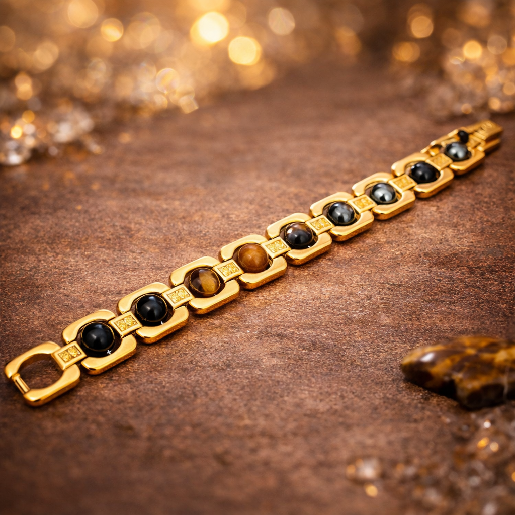 Gold Plated Triple Protection Bracelet