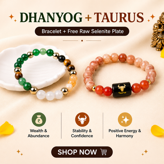 Taurus (वृषभ राशि) Zodiac & DhanYog Bracelet