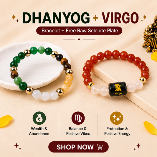 Virgo(कन्या राशि) Zodiac DhanYog Combo Bracelet