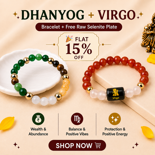 Virgo (कन्या राशि) Zodiac & DhanYog Bracelet