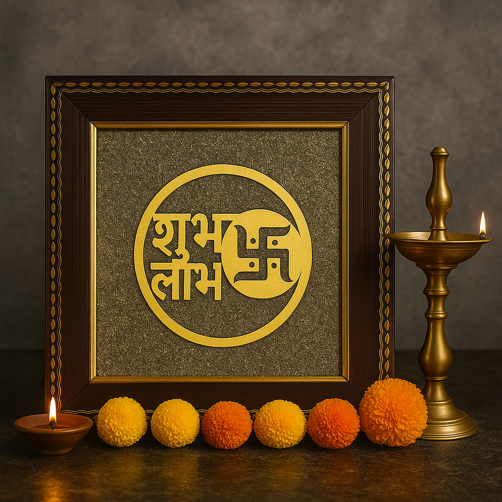 Shubh Labh on Raw Pyrite Frame