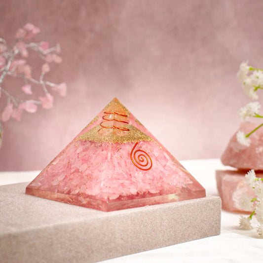 Rose Quartz Pyramid for love and healing.