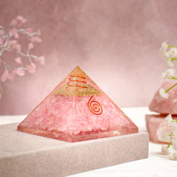 Rose Quartz Pyramid for love and healing.
