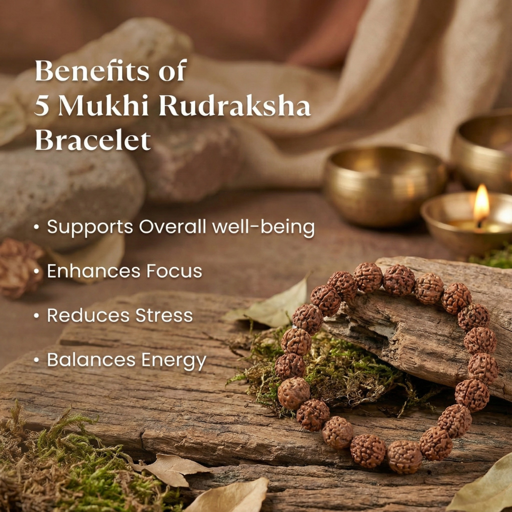 5 Mukhi Rudraksha Bracelet