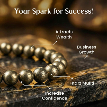 Raw Pyrite Bracelet with FREE Raw Selenite Plate