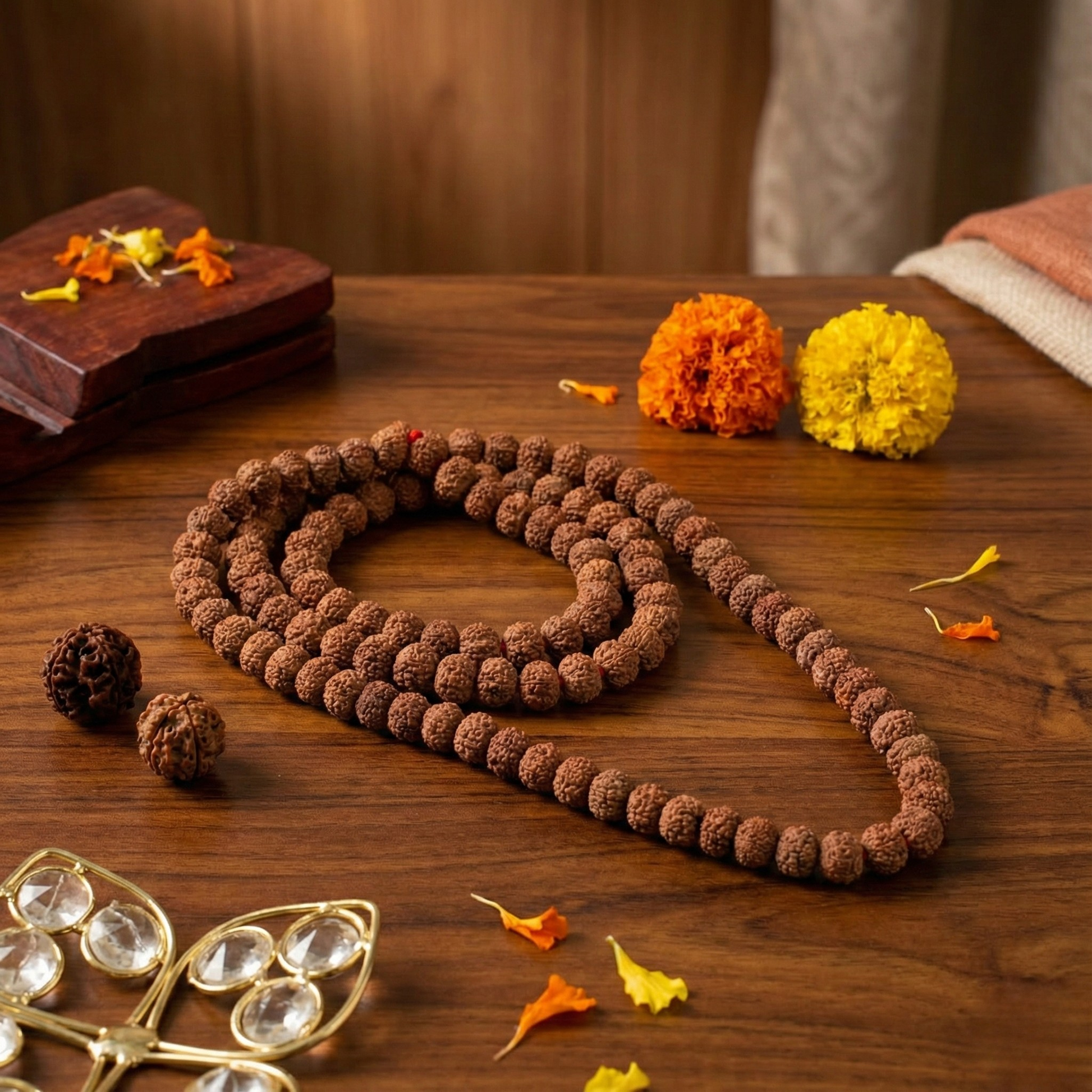 7 Mukhi Rudraksha Mala