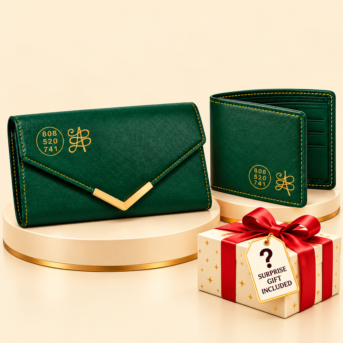 Premium Green Travel Wallet  for Men & Women With FREE Surprise Gift 🎁