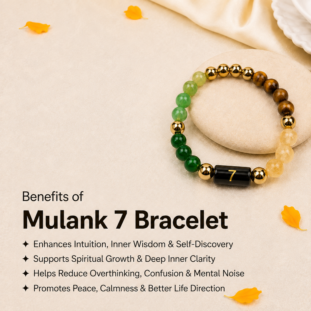 Mulank 7 Bracelet - Awaken Intuition, Wisdom & Spiritual Growth Energy