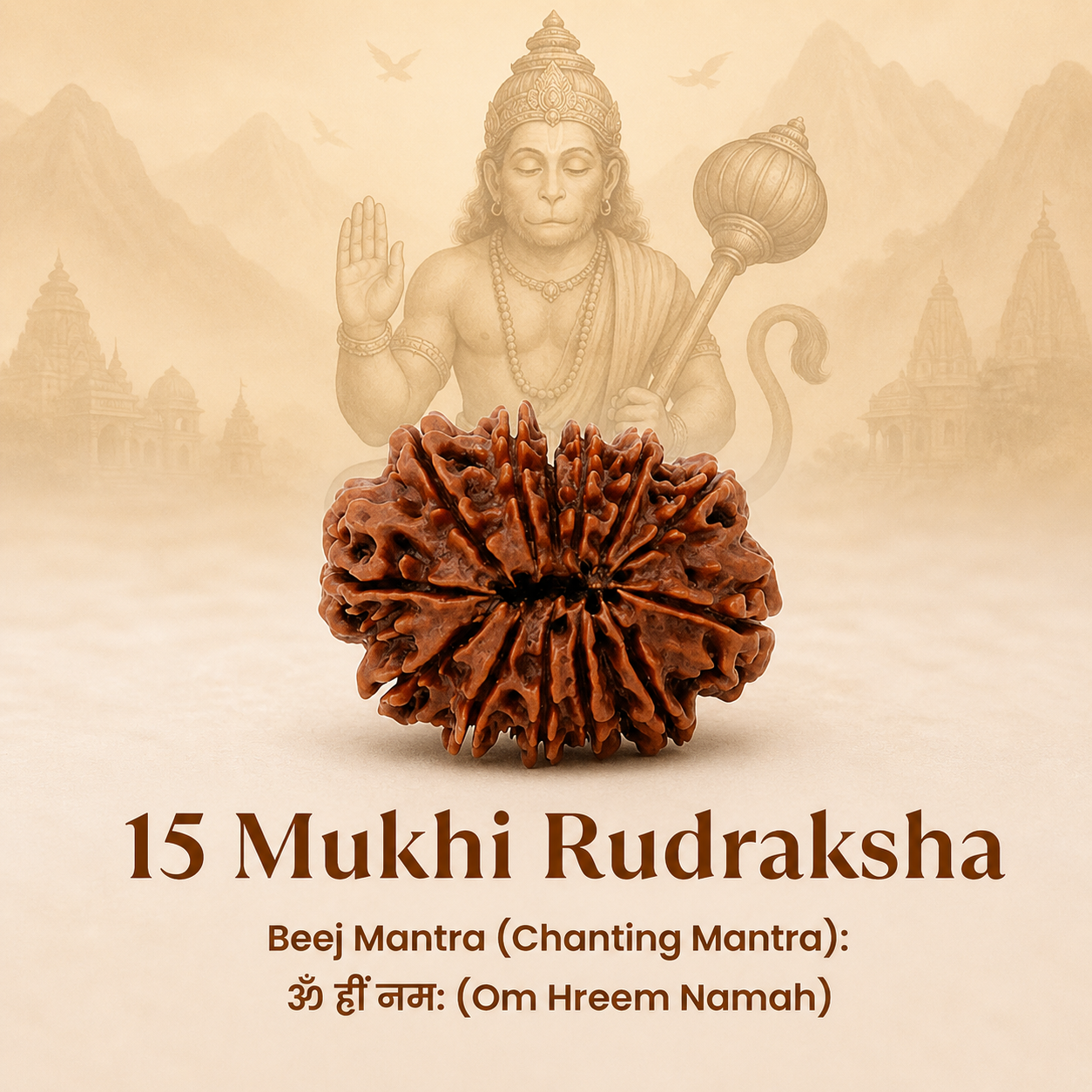 Siddh 15 Mukhi Rudraksha