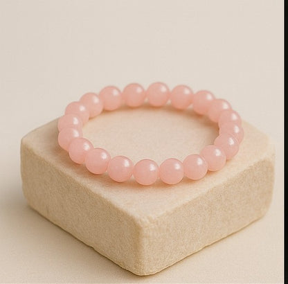 Rose Quartz Bracelet for love and healing.