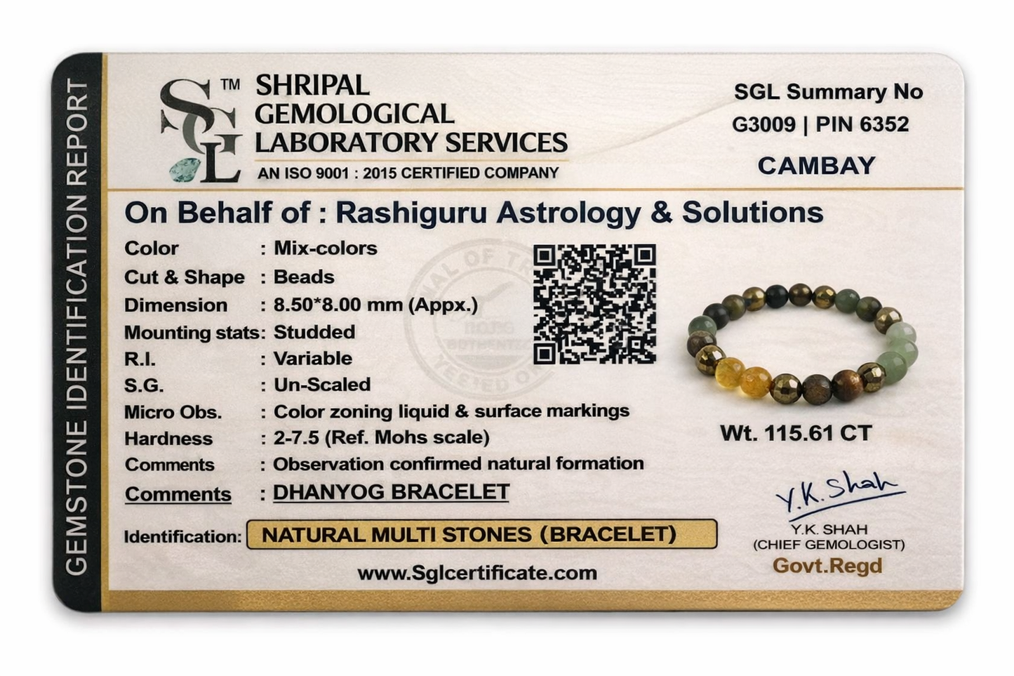 Dhanyog Bracelet
